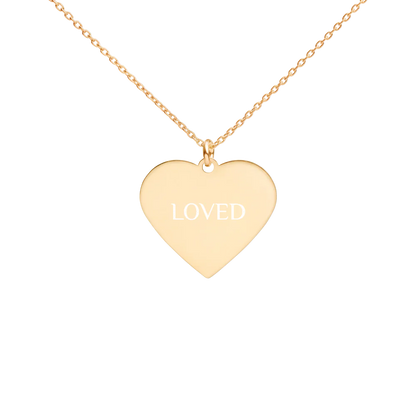 Sterling Silver Loved Heart Necklace WEM Support (www.WEM.support)
