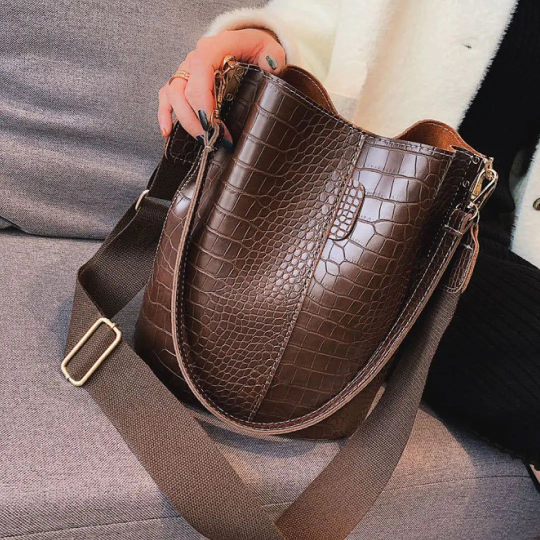 Blake Shoulder Bag -Chocolate Croc HejK.com Marketplace LLC