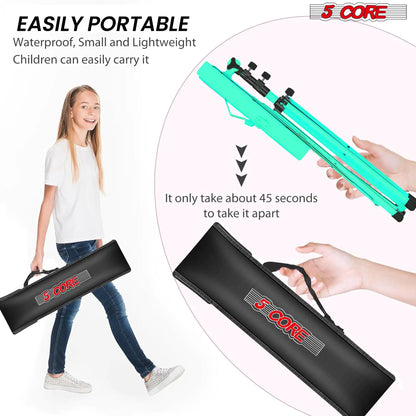 5Core Music Stand For Sheet Music Portable Tripod Adjustable Folding Note Holder GREEN WEM Support (www.WEM.support)