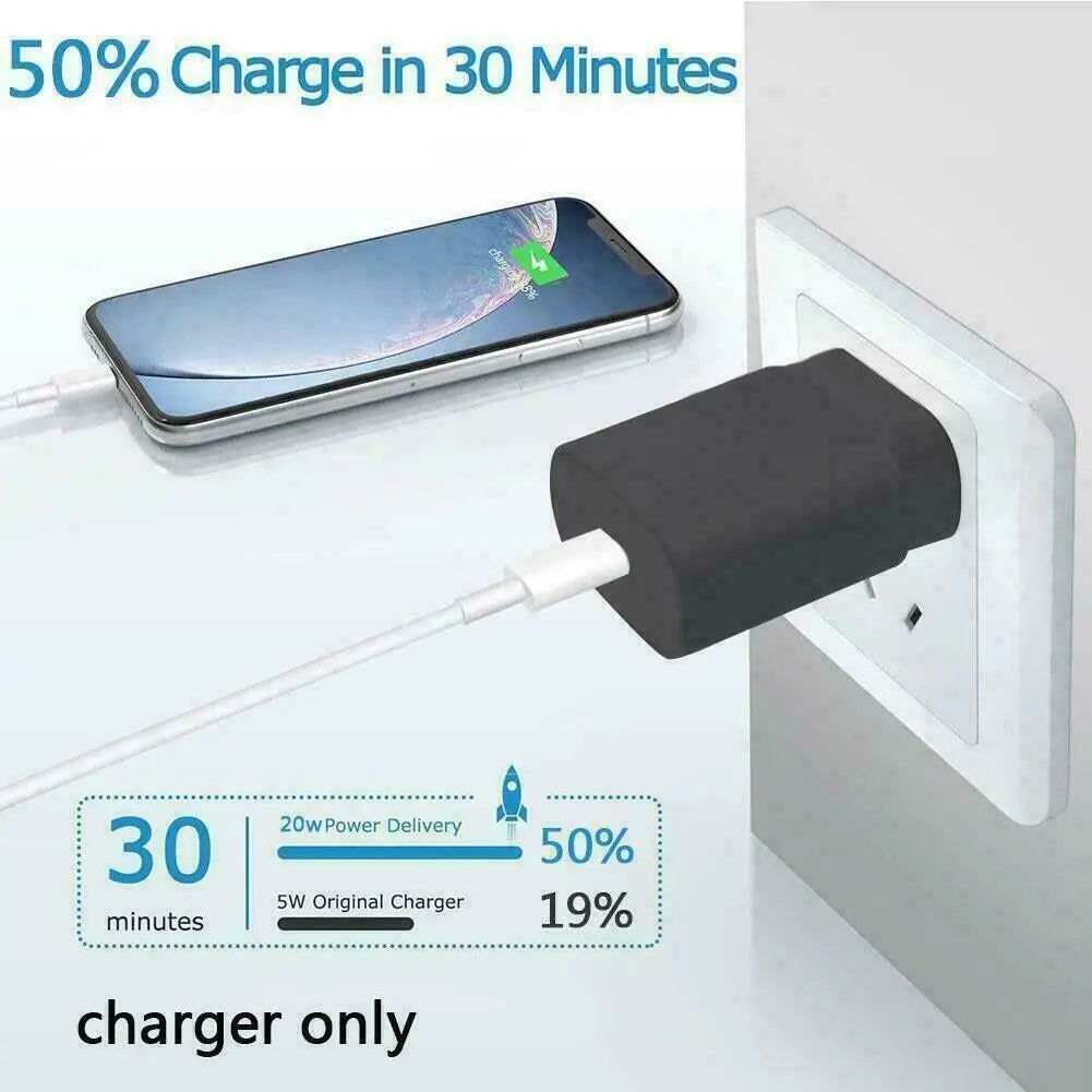 25W Type USB-C Super Fast Wall Charger +6FT Cable For Samsung Galaxy S20 S21 S22 WEM Support (www.WEM.support)