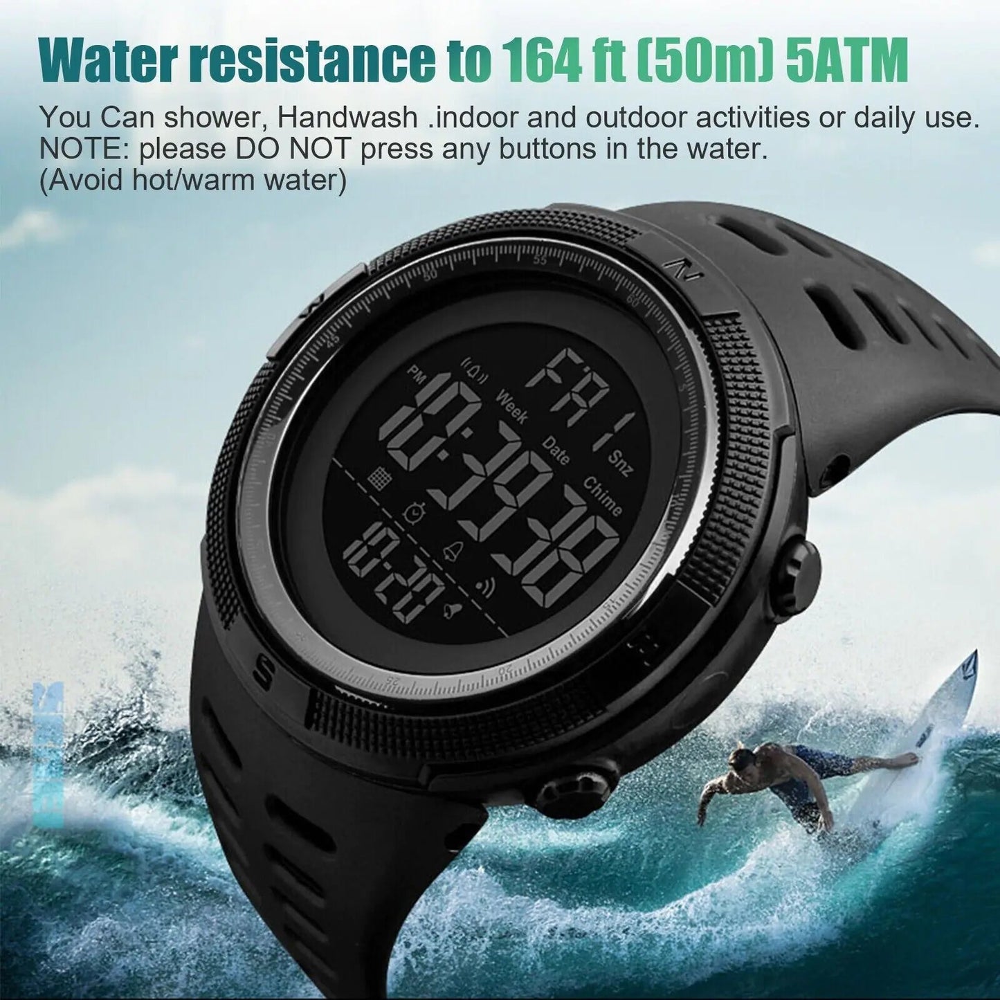 SKMEI Men's Digital Army Military Sport Quartz Analog Chrono Waterproof Watch US WEM Support (www.WEM.support)