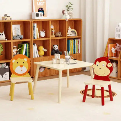 Solid Wood Children's Table And Two Chairs Set WEM Support (www.WEM.support)