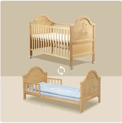 Multi-Function Pine Baby Bed WEM Support (www.WEM.support)