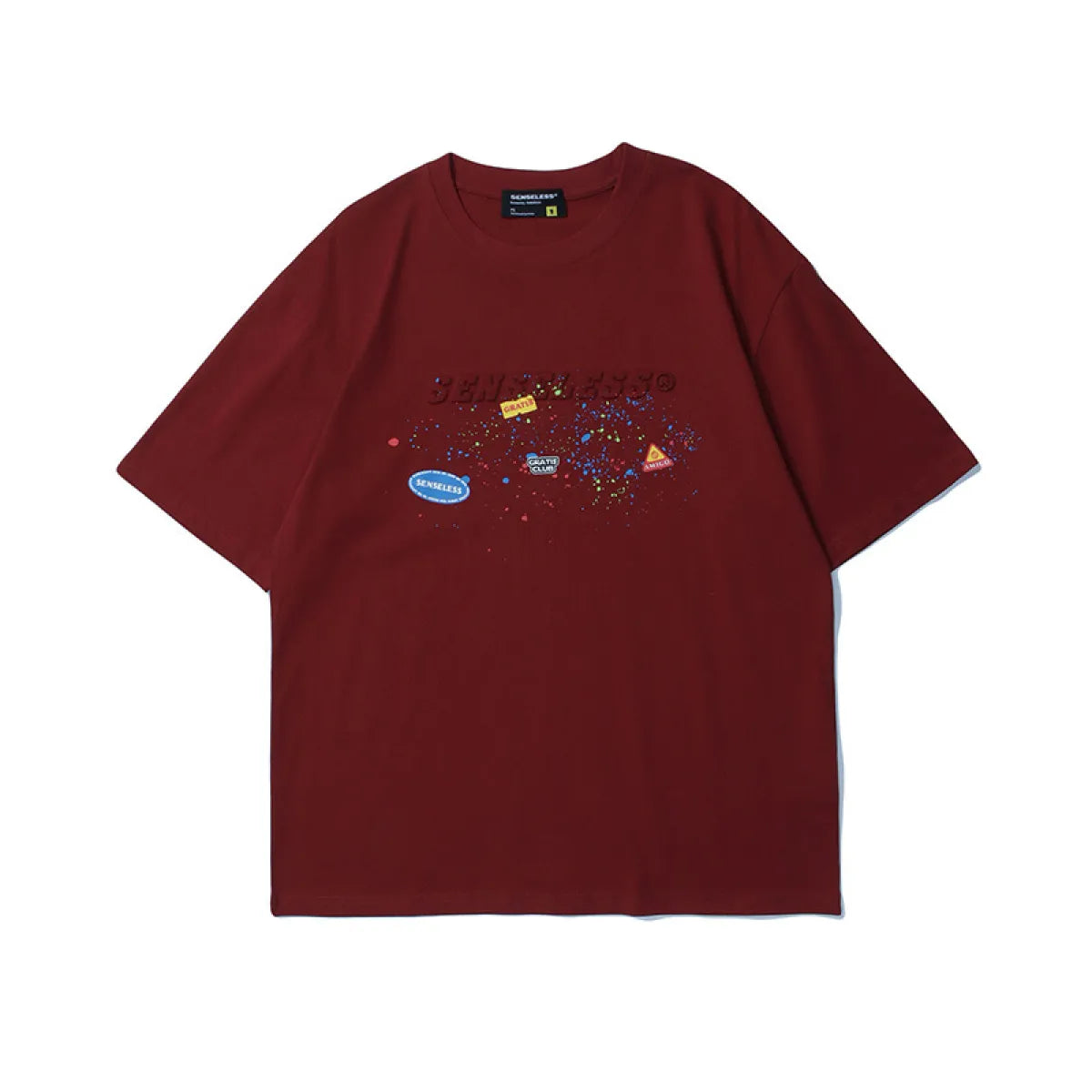 Fun Letter Print Loose Couple T-shirt WEM Support (www.WEM.support)