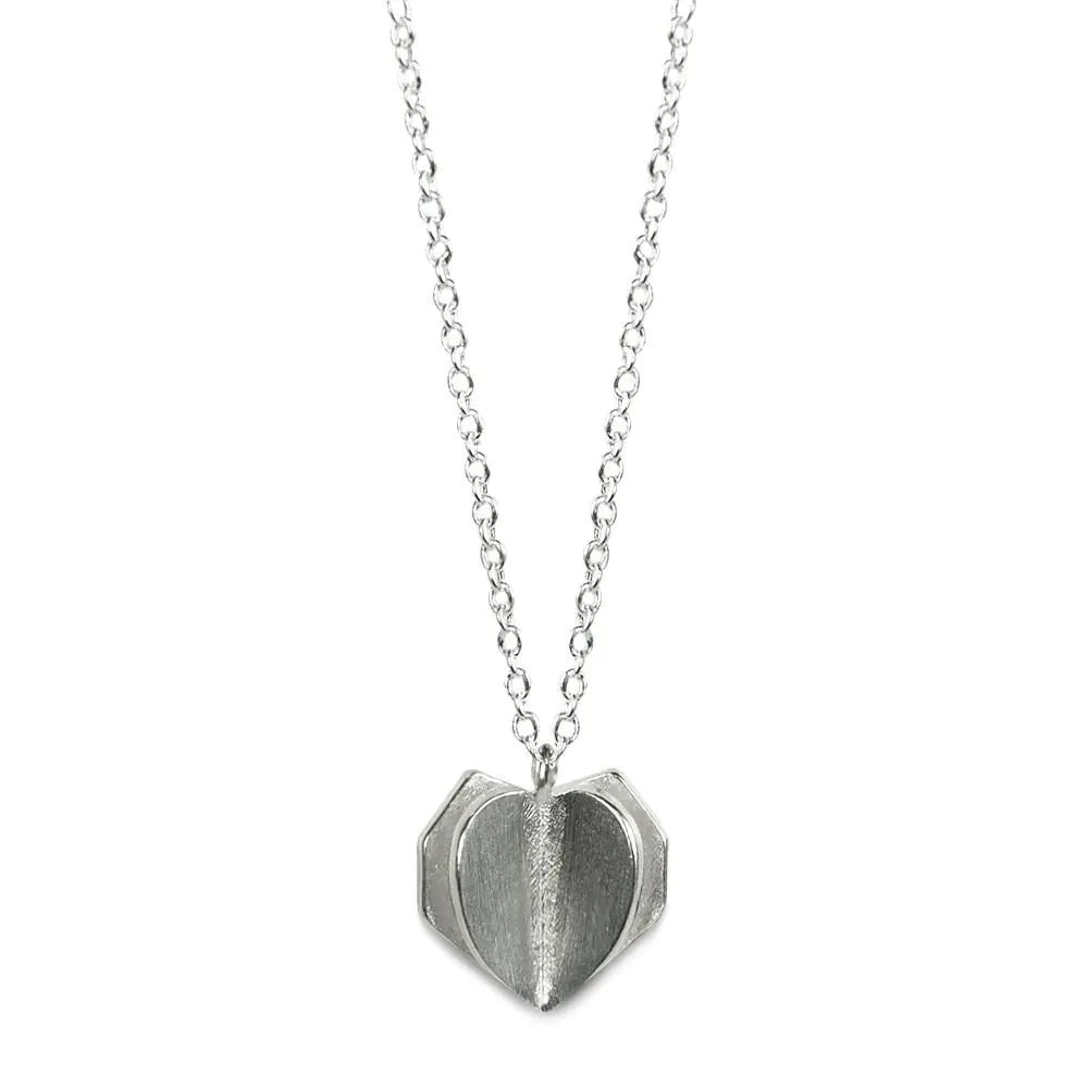 Sterling Sliver Double Heart Necklace WEM Support (www.WEM.support)