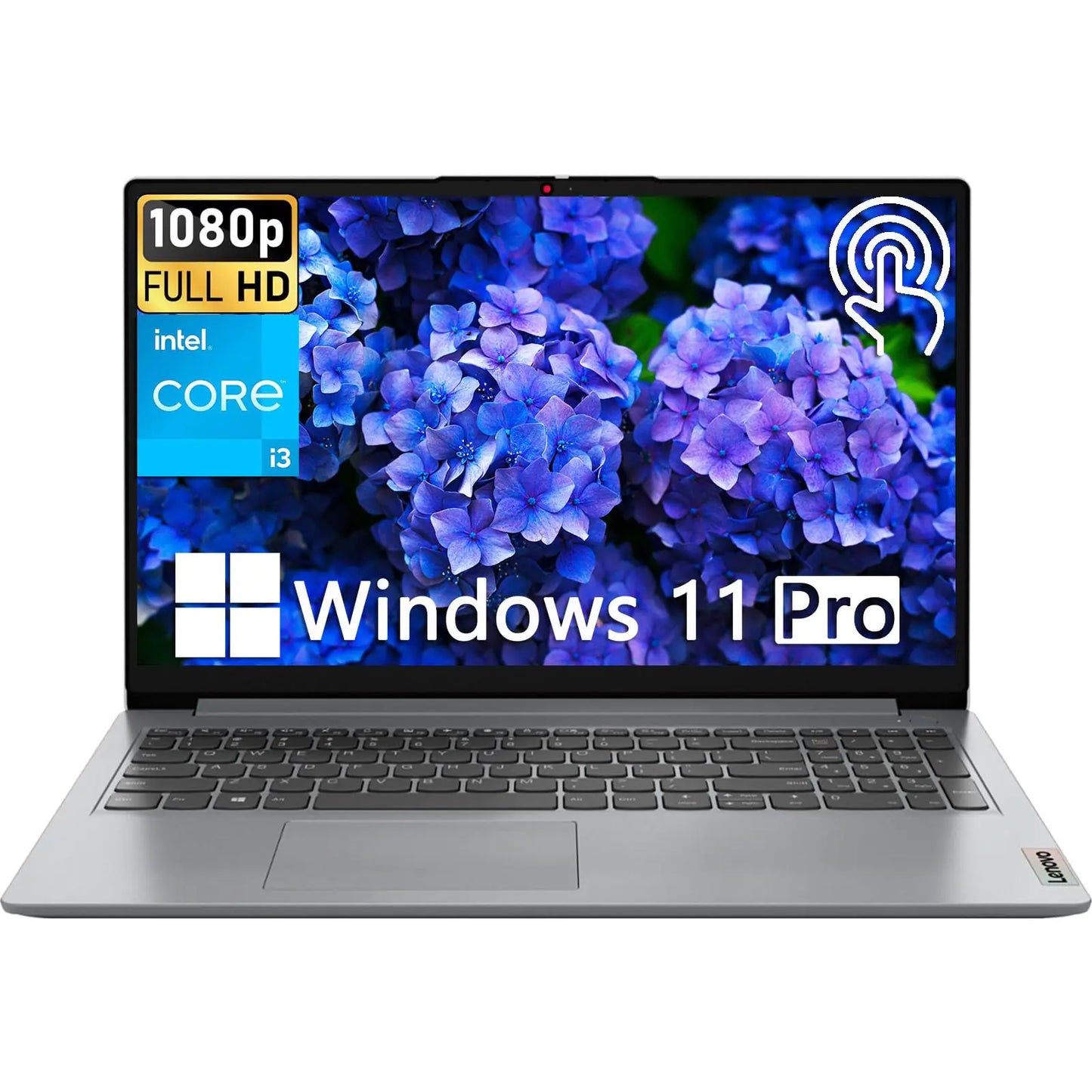 Lenovo 2024 IdeaPad 1i Laptop for Business 15.6" FHD Touchscreen Laptop Intel Core i3-1215U 8GB RAM 256GB SSD Intel UHD Graphics WiFi 6 Windows 11 Pro Cloud Gray