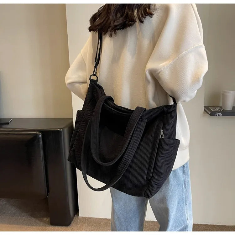 Autumn And Winter Corduroy Women's Bag WEM Support (www.WEM.support)