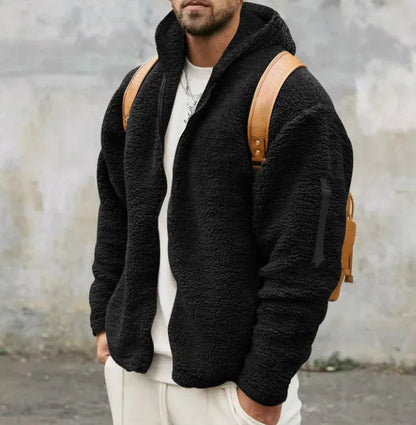 Men's Plush Hooded Jacket WEM Support (www.WEM.support)