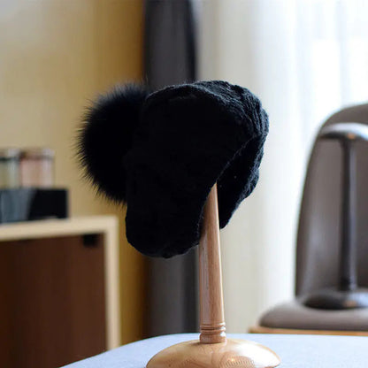 Children's Wool Hat with Fox Fur Ball for Autumn/Winter HejK.com Marketplace LLC