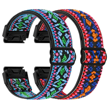 22mm Watch Bands for Garmin Fenix 8 47mm/Fenix E 47mm/Fenix 7/Fenix 7 Pro/Fenix 6/Fenix 6 Pro/Fenix 5/5 Plus/Instinct 2/Epix Gen 2/Approach S62/S60 Band, Quickfit Elastic Nylon Strap Wristband