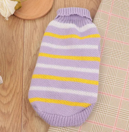 Multi Color Knitting Cat Sweater Lapel Casual HejK.com