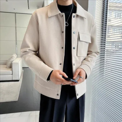 Premium Short Woolen Overcoat