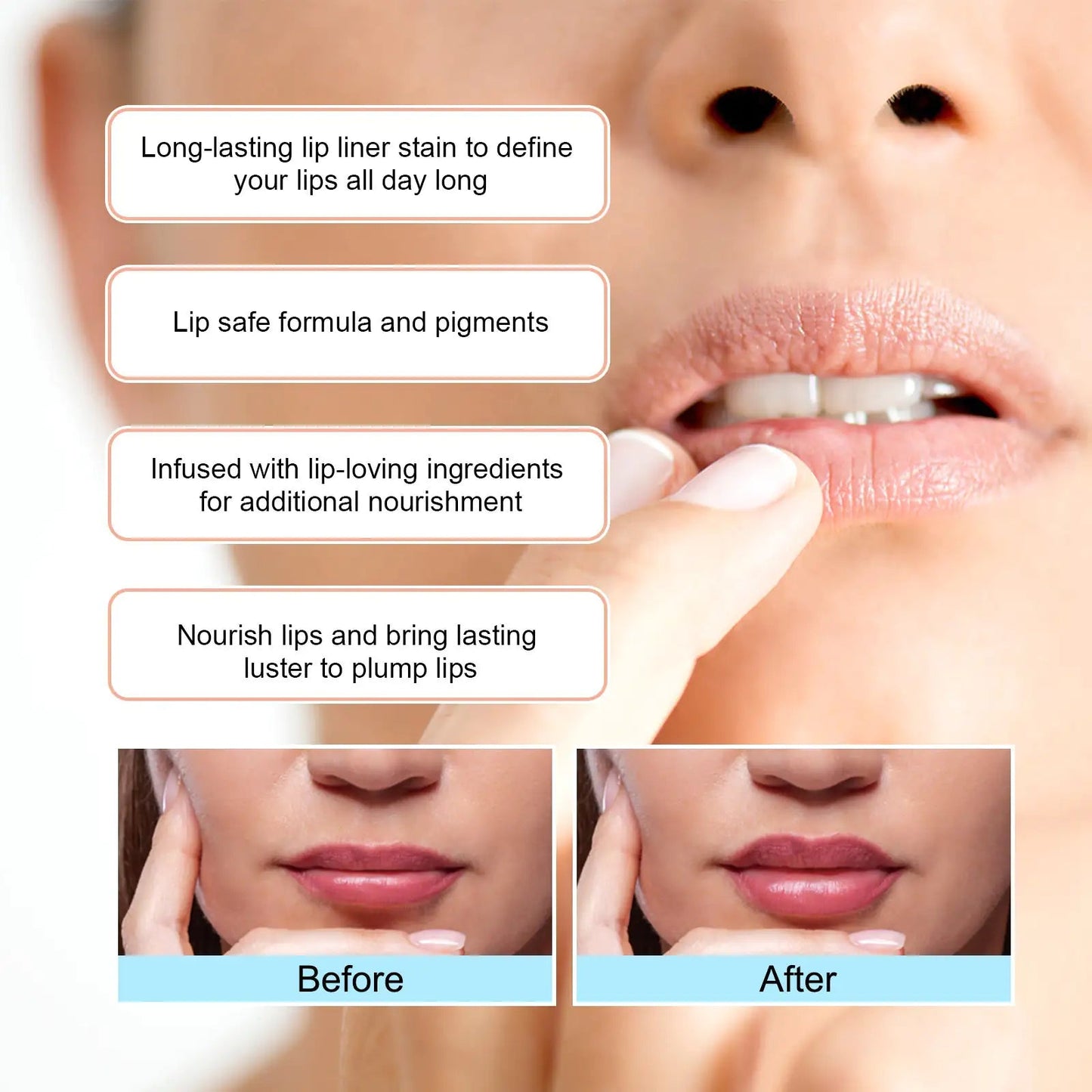 Stripping Lip Liner Outline Waterproof WEM Support (www.WEM.support)