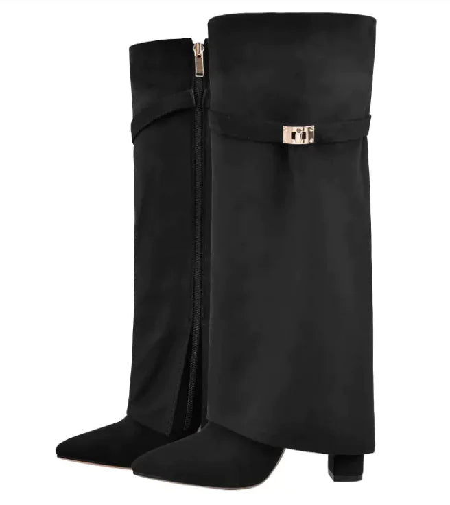 Straight Metal Buckle Long Tube Boots WEM Support (www.WEM.support)