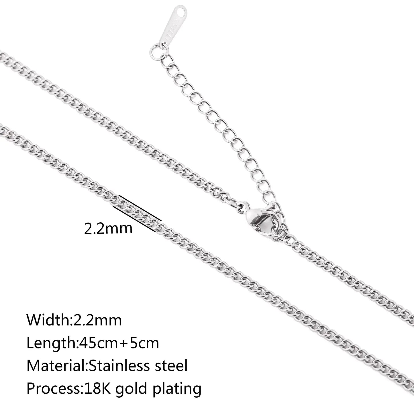 Stainless Steel Vacuum Vapor Plating 18K Gold Color Protection Lip Chain Accessories WEM Support (www.WEM.support)