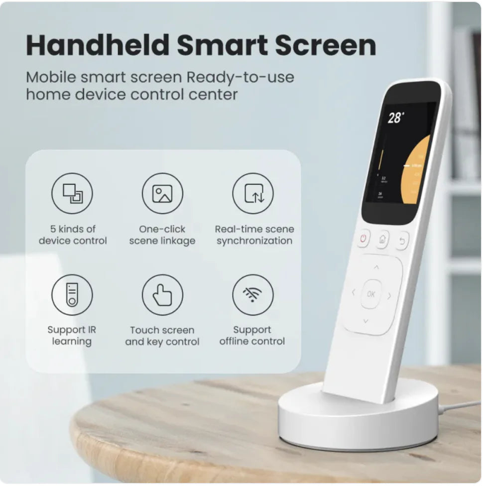 Smart Home Remote Control with Charging Dock WEM Support (www.WEM.support)