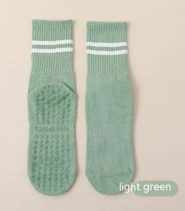 Mid-calf Pilates Socks with Grips HejK.com