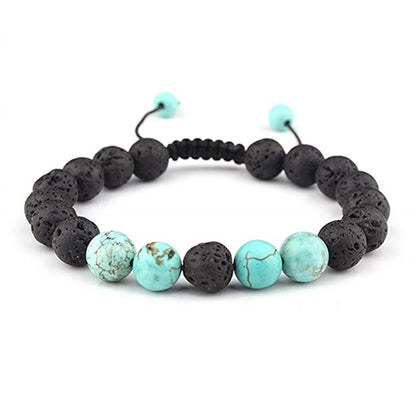 Adjustable Lava Rock Stone Bracelet WEM Support (www.WEM.support)