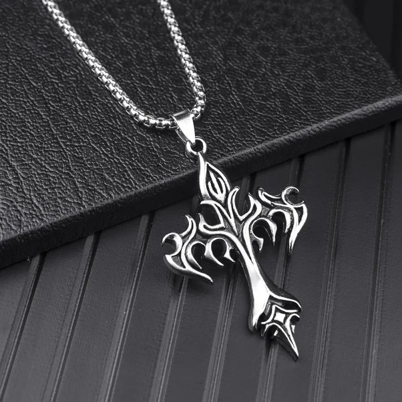 Cross Amulet Stainless Steel Pendant WEM Support (www.WEM.support)