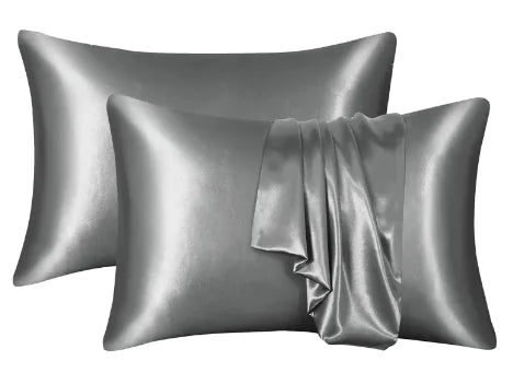 Silk Solid Color Satin Pillowcase WEM Support (www.WEM.support)