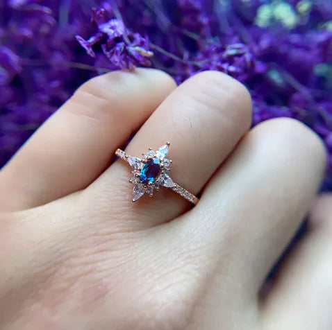 Snowflake Retro Ring HejK.com