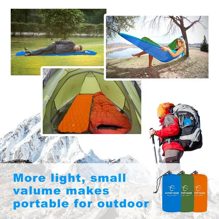 Adventurer's Dream Inflatable Sleeping Pad WEM Support (www.WEM.support)