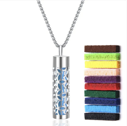 316L Stainless Steel Perfume Oil Diffuser Necklace WEM Support (www.WEM.support)