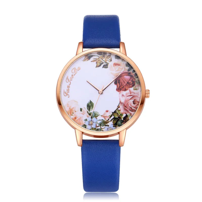 Flower Pattern Thin Strap Watch HejK.com