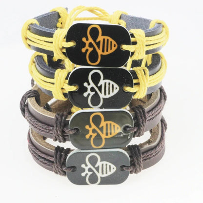 Thick Leather with Stone Bee WEM Support (www.WEM.support)