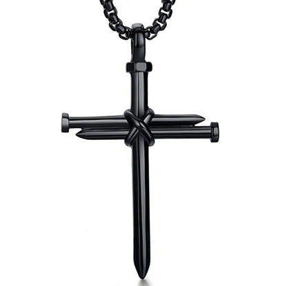Metal Punk Cross Pendant Necklace WEM Support (www.WEM.support)