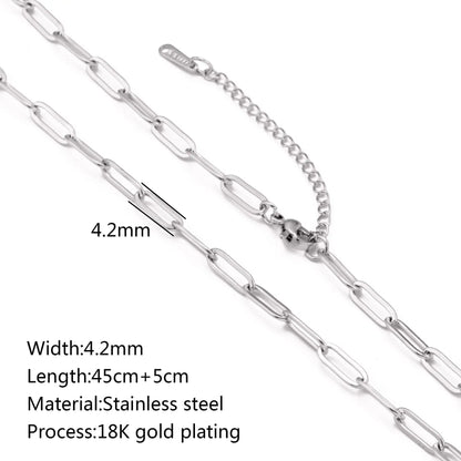 Stainless Steel Vacuum Vapor Plating 18K Gold Color Protection Lip Chain Accessories WEM Support (www.WEM.support)