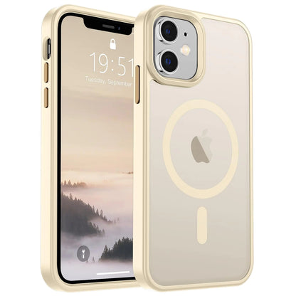 SUPFINE Magnetic for iPhone 15 Plus Case & iPhone 14 Plus Case(Compatible with MagSafe)(10 FT Military Grade Drop Protection) Slim Translucent Shockproof with Anti-Fingerprint Phone Case,Black