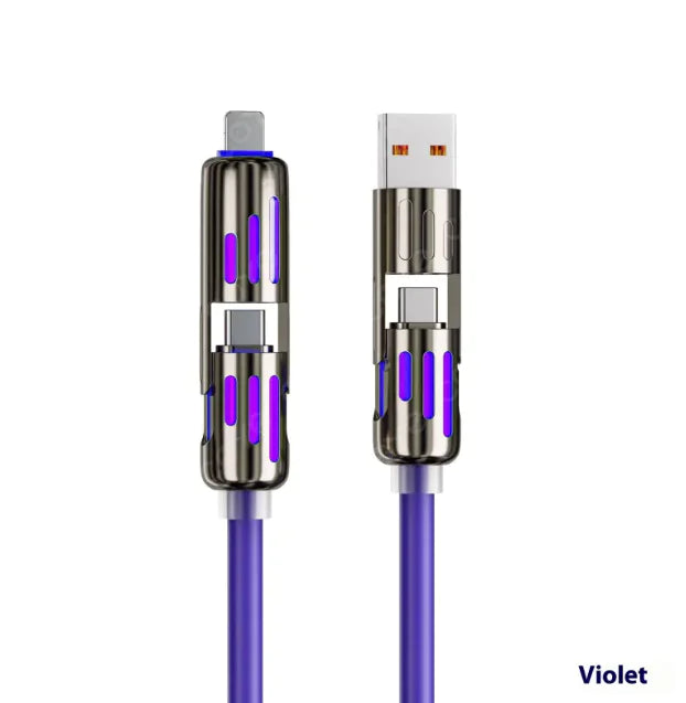 4-in-1 Fast Charge Data Cable – 240W WEM Support (www.WEM.support)