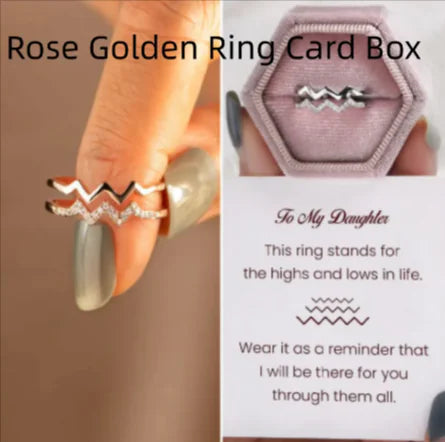 Adjustable Copper Heart Diamond Ring