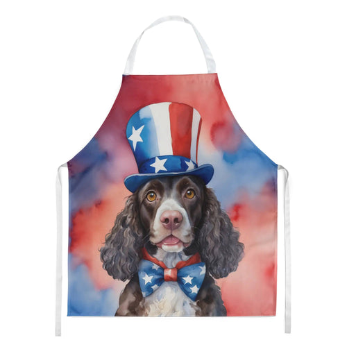 American Water Spaniel Patriotic American Apron WEM Support (www.WEM.support)
