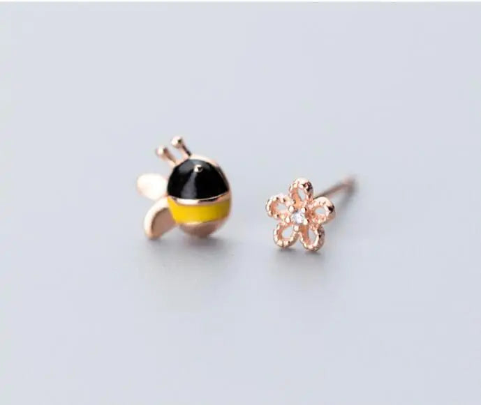 Bee and Flower Variation Earrings WEM Support (www.WEM.support)