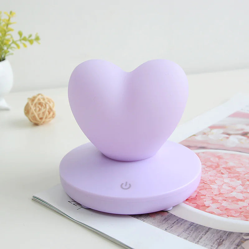 Romantic Heart-Shaped LED Night Light WEM Support (www.WEM.support)