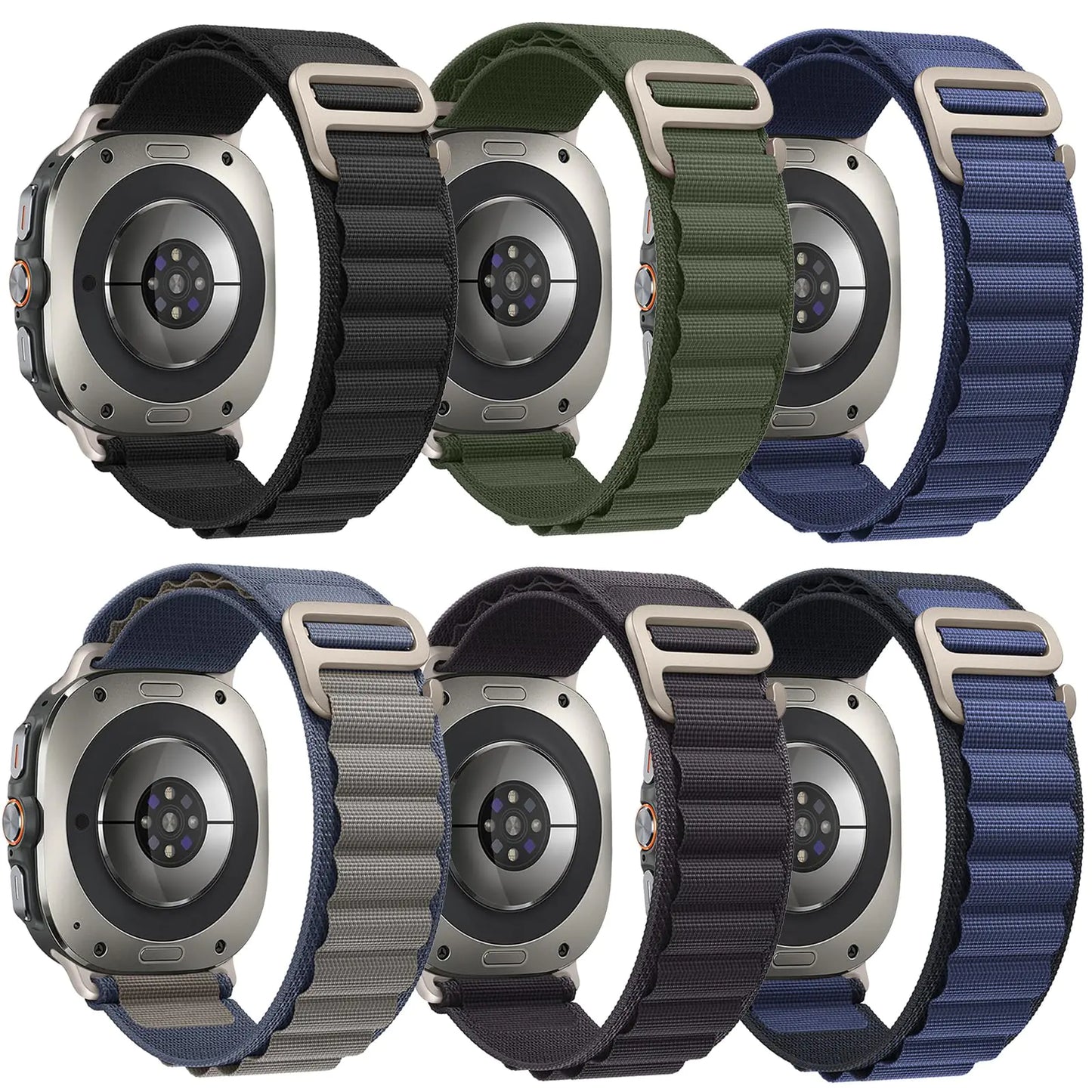 6 Pack Sport Alpine Loop Bands Compatible with Apple Watch Ultra 2&1 Band 49mm 46mm 45mm 44mm Men Women；Soft Sport Loop Bands Replacement Strap for iWatch Ultra 2&1 Series 10 9 8 7 SE 6 5 4
