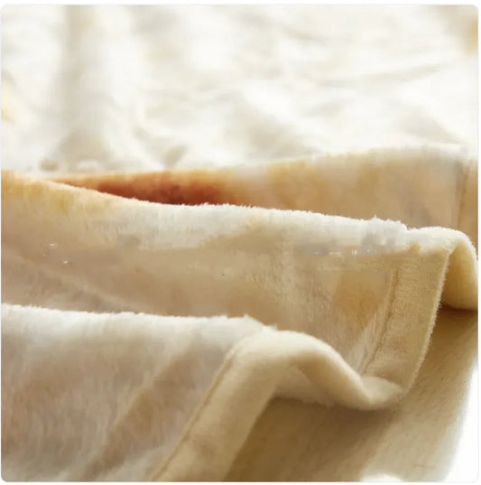 Pizza Tortilla Soft Blanket WEM Support (www.WEM.support)