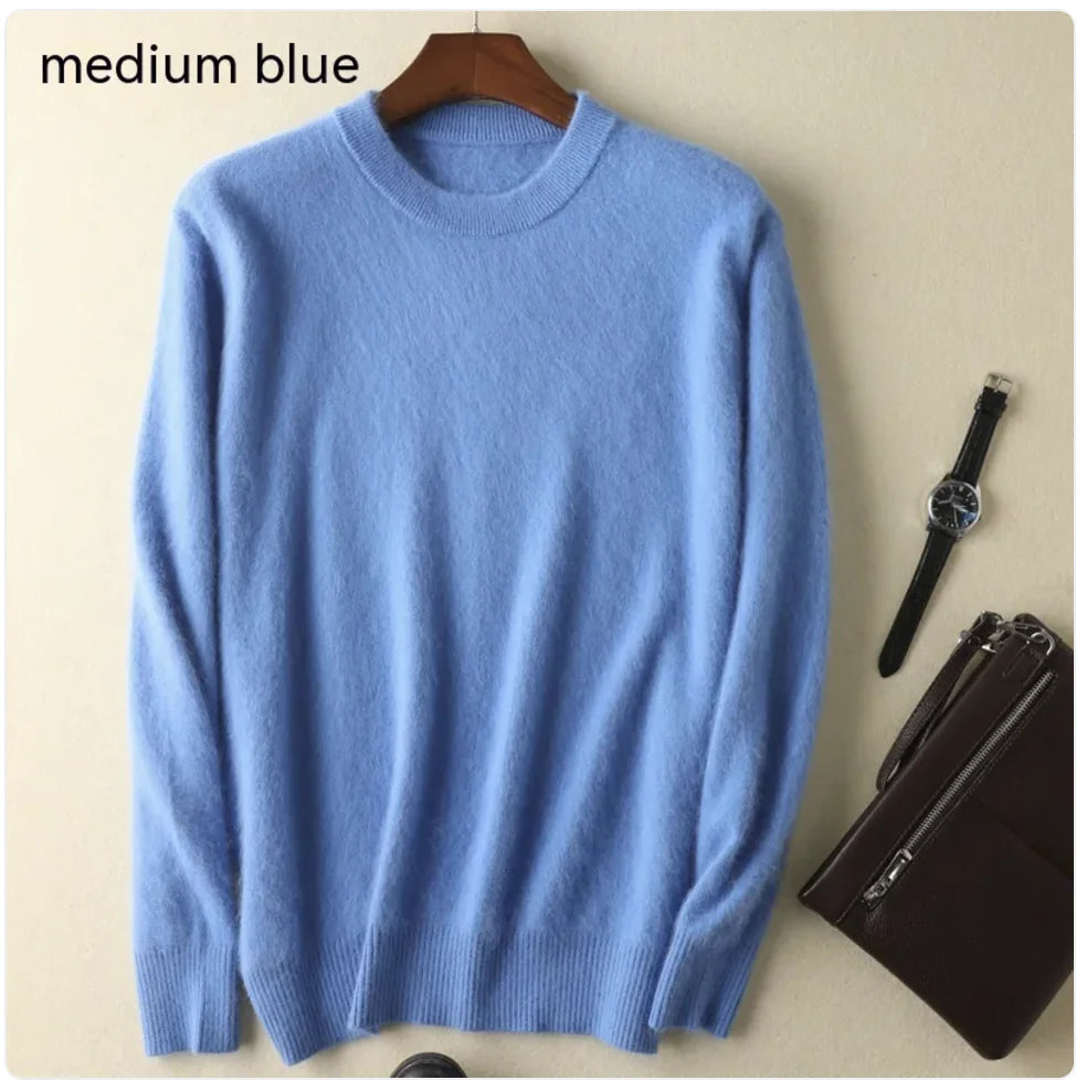 Thick Cashmere Round Neck Sweater WEM Support (www.WEM.support)