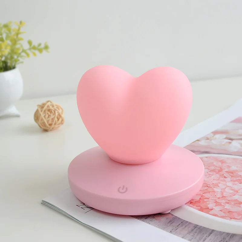 Romantic Heart-Shaped LED Night Light WEM Support (www.WEM.support)