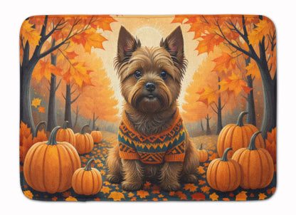 Cairn Terrier Fall Memory Foam Kitchen Mat WEM Support (www.WEM.support)