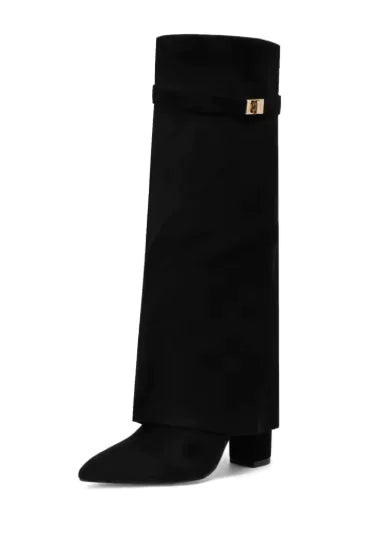 Straight Metal Buckle Long Tube Boots WEM Support (www.WEM.support)