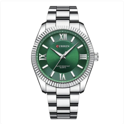 Men's Luminous Quartz Watch with Steel Strap WEM Support (www.WEM.support)