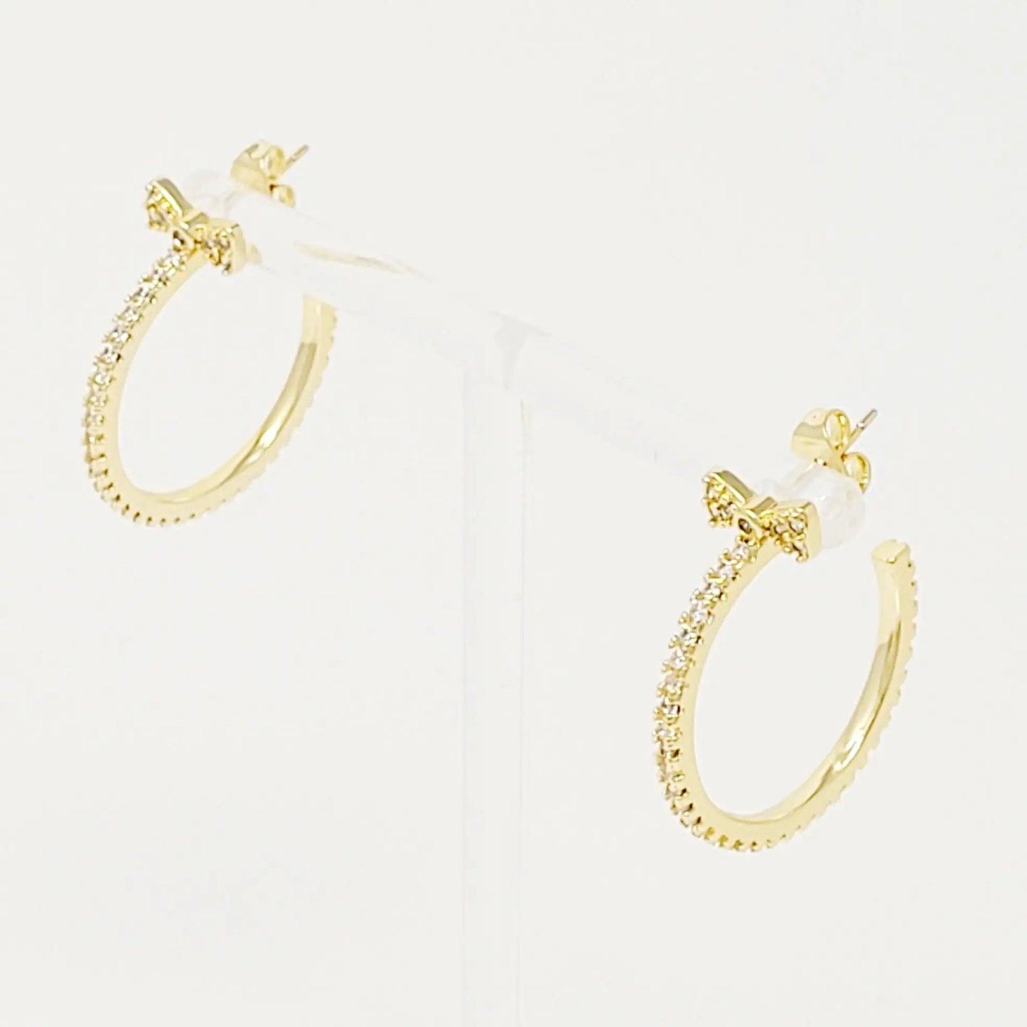 Bow On Top Hoop Earrings WEM Support (www.WEM.support)