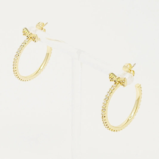 Bow On Top Hoop Earrings WEM Support (www.WEM.support)