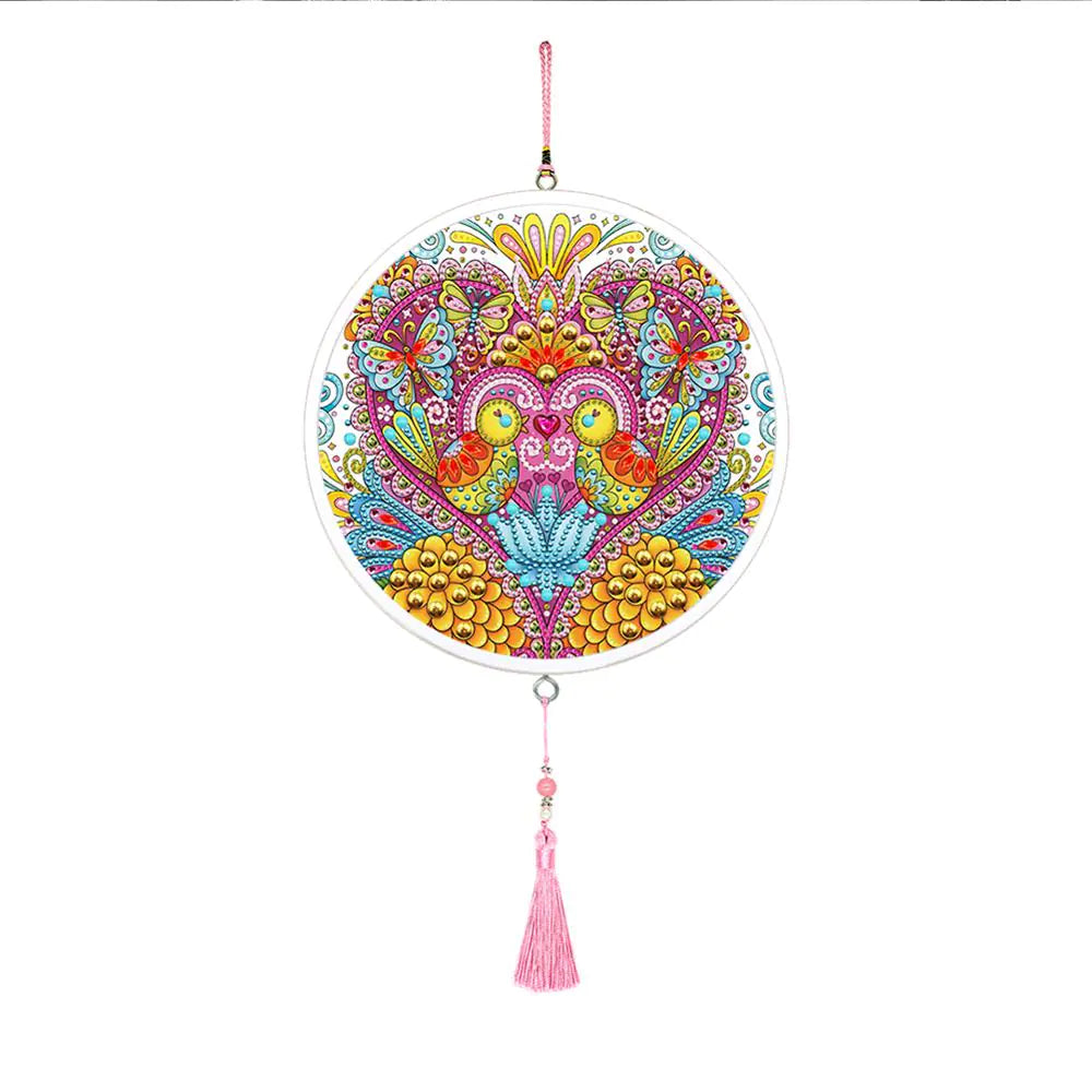 Butterfly Diamond Painting Pendant with Tassel Design