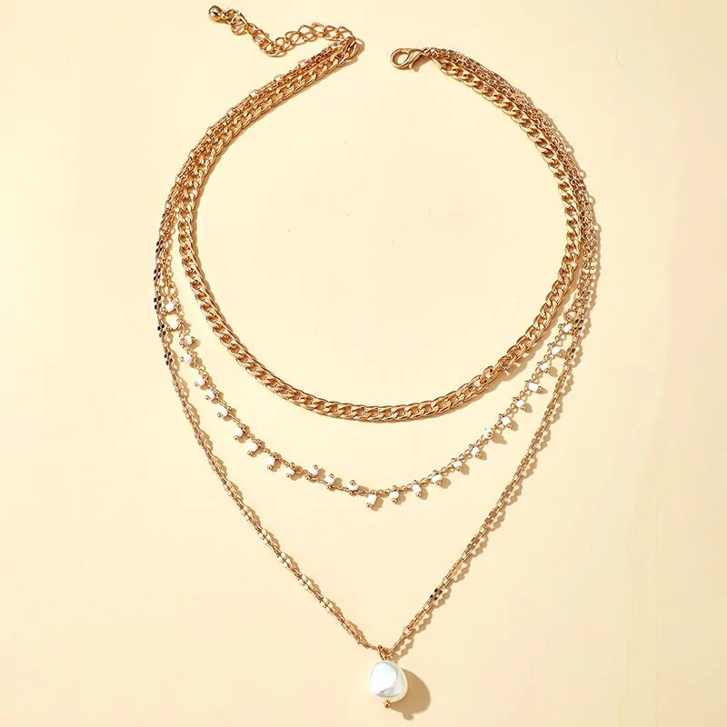 Bohemian Pearl Pendant Necklace WEM Support (www.WEM.support)