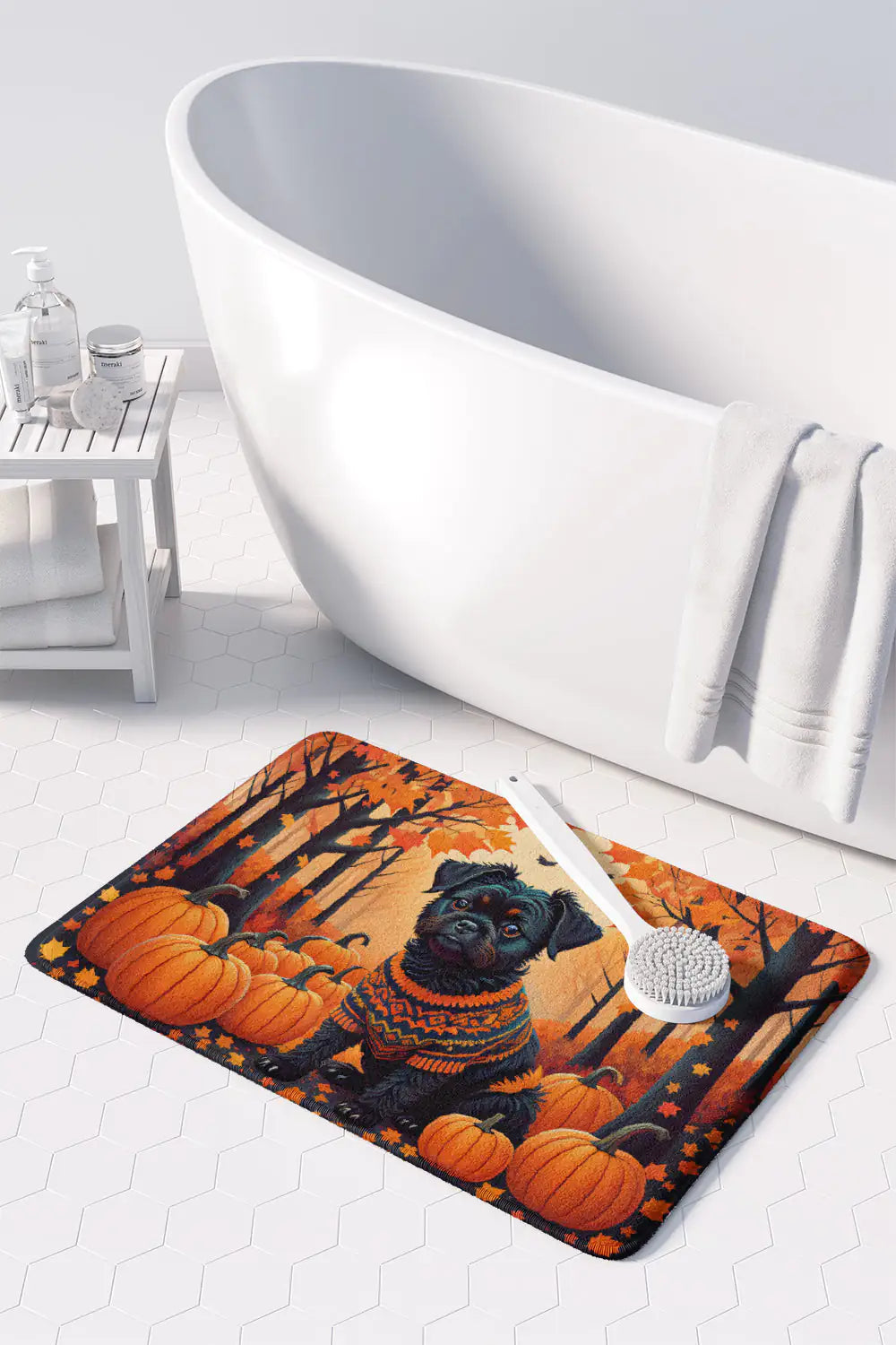Affenpinscher Fall Memory Foam Kitchen Mat WEM Support (www.WEM.support)