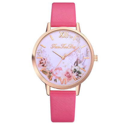Tan Strap Floral Bee Watch WEM Support (www.WEM.support)